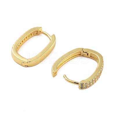 Rack Plating Oval Brass Hoop Earrings EJEW-N055-26G-RS-1