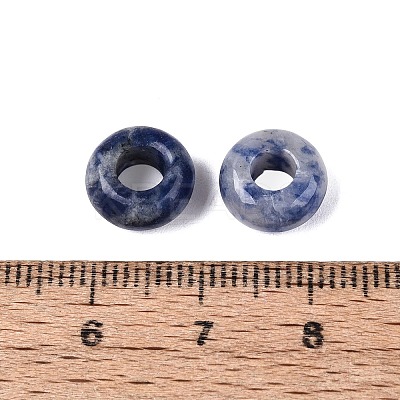 Natural Blue Spot Jasper European Beads G-Q602-04L-1