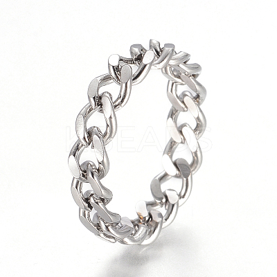 Tarnish Resistant Unisex 304 Stainless Steel Rings LS-RJEW-L093-01P-17mm-1
