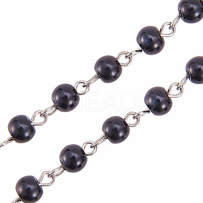 Handmade Glass Pearl Beads Chains AJEW-ph00493-06-1