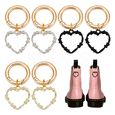 Heart Alloy Marten Boots Pendant Decoration PALLOY-PH01607-1