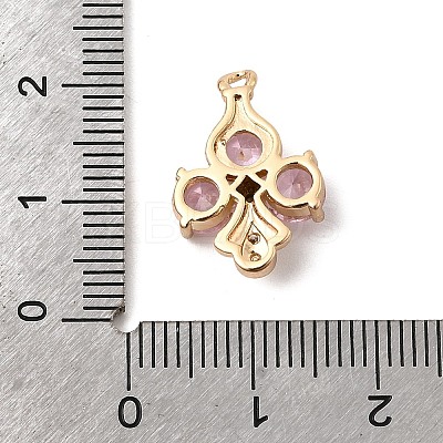 Brass Micro Pave Cubic Zirconia Pendants KK-K274-13G-1