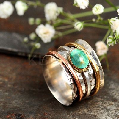 Retro Alloy Turquoise Finger Rings FS-WG5E832-04-1