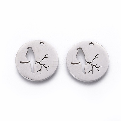 Non-Tarnish 201 Stainless Steel Pendants X-STAS-F231-034P-1