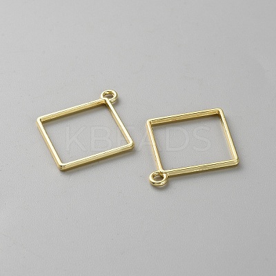 Alloy Rhombus Pendants PALLOY-WH0048-28-1