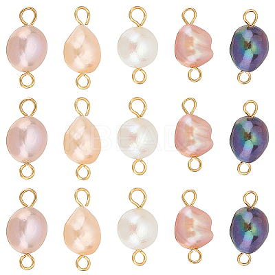 30Pcs Potato Natural Cultured Freshwater Pearl Connector Charms FIND-SC0005-37-1