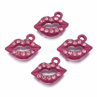 Spray Painted Alloy Pendants PALLOY-T083-01A-1