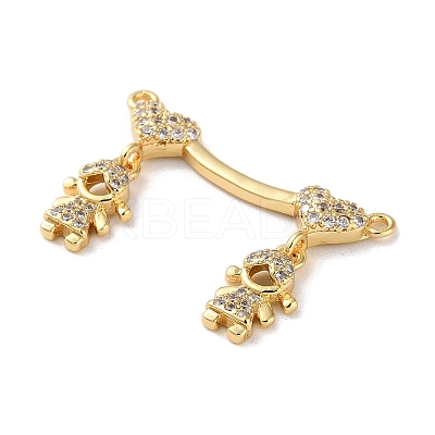 Brass Pave Cubic Zirconia Pendants KK-M287-06G-B-1