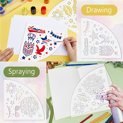 Acrylic Tie Dye Stencils Reusable Art Painting Template DIY-WH0429-003-1