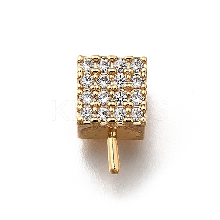 Brass Micro Pave Cubic Zirconia Peg Bails KK-K378-70G-1