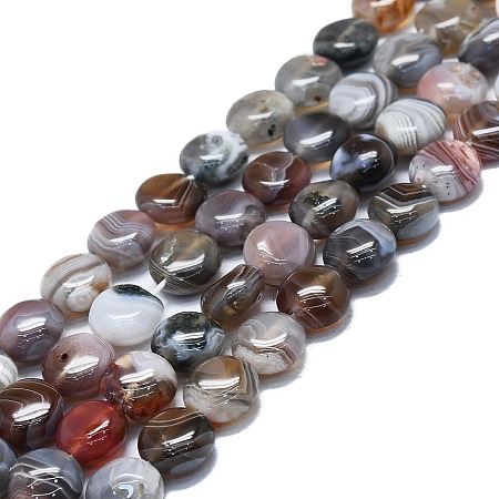 Natural Botswana Agate Beads Strands G-K245-O01-01-1