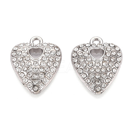 Alloy Rhinestone Pendants FIND-N008-12P-01-1
