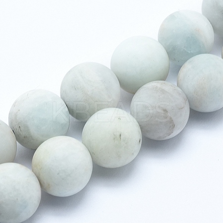 Natural Aquamarine Beads Strands X-G-E483-22-8mm-1