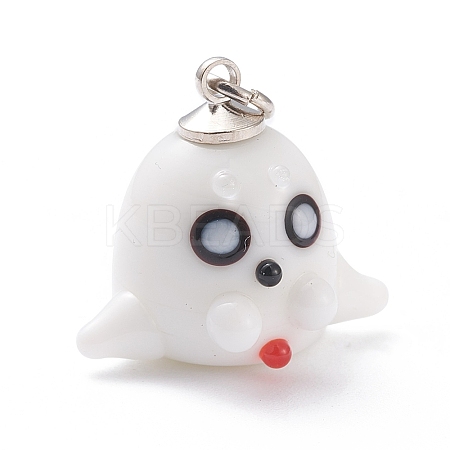Handmade Lampwork Pendant Decorations LAMP-K034-C01-1
