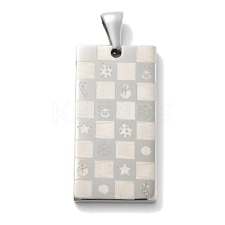 Christmas 304 Stainless Steel Pendants STAS-Z098-39P-1