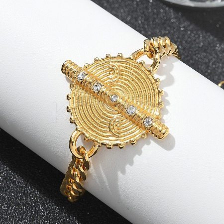 304 Stainless Steel Cuban Link Chain Bracelets for Women STAS-Z117-10G-1