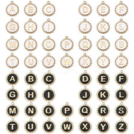 52Pcs 2 Colors Alloy Enamel Pendants ENAM-CJ0006-89-1