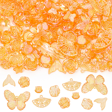100G Resin Charms and Beads DIY Jewelry Making Findings Kit OHAR-SC0003-01B-1