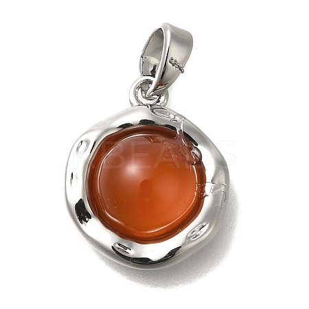 Natural Carnelian(Dyed & Heated) Pendants KK-K388-07P-1