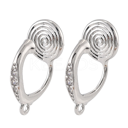 Brass Clip-on Earring Findings KK-K371-27A-P-1