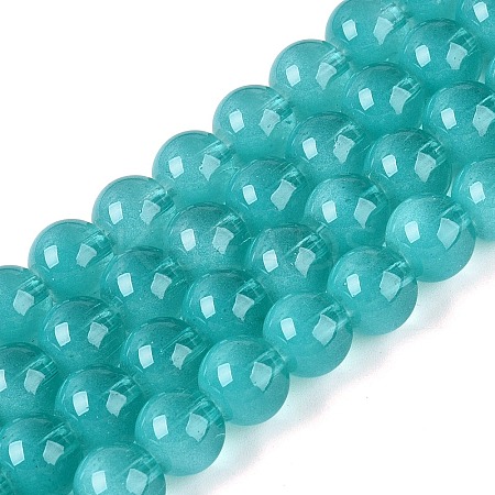Transparent Glass Imitation Cat Eye Beads Strands GLAA-Q110-01C-07-1