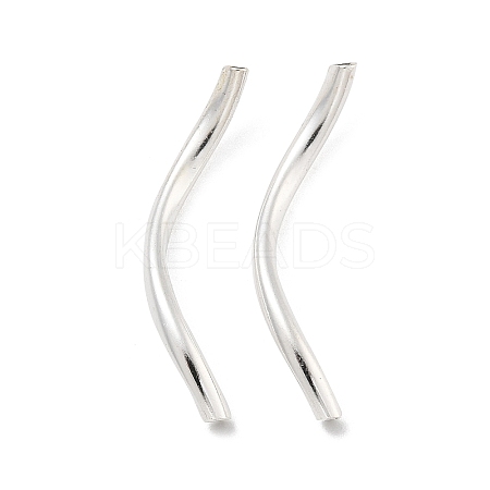 Brass Twist Tube Beads KK-B120-02C-S-1