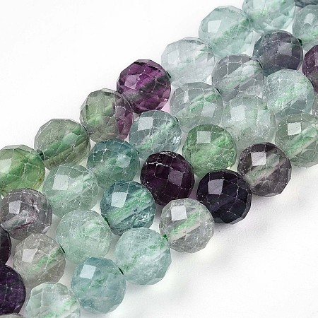 Natural Fluorite Beads Strands G-S345-6mm-31-1