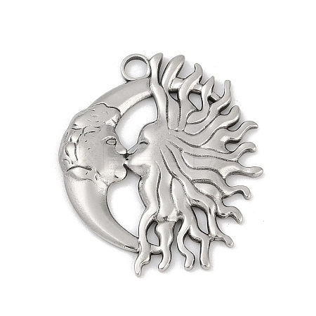 304 Stainless Steel Pendants STAS-D366-01B-P-1