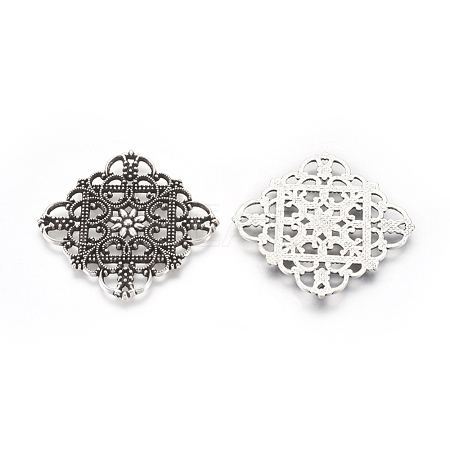 Tibetan Style Filigree Joiners TIBEP-A2690-AS-LF-1