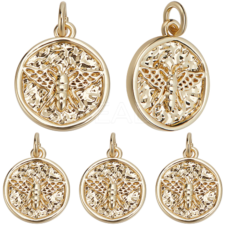 10Pcs Rack Plating Brass Pendants KK-BBC0017-16-1