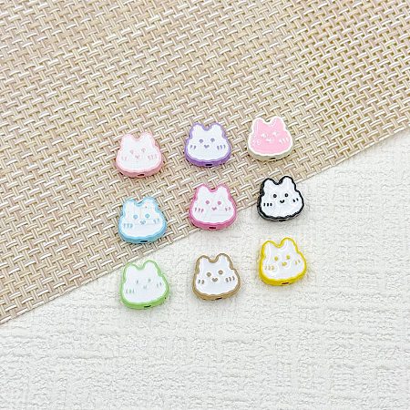 Baking Paint Alloy Enamel Beads FIND-G092-01A-1