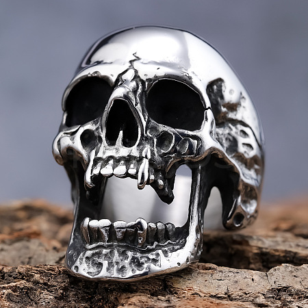 Skull 304 Stainless Steel Finger Rings for Men FS-WGF2445-05-1