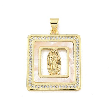 Rack Plated Brass Pendant KK-P270-05B-G-1