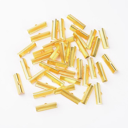 Iron Ribbon Crimp Ends LS-X-E182Y-G-1