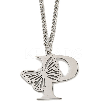 201 Stainless Steel Necklaces NJEW-Q336-01P-P-1