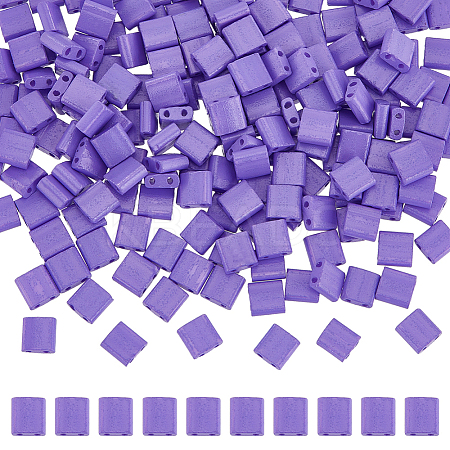 240Pcs 2-Hole Baking Paint Opaque Colours Glass Seed Beads SEED-SC0001-12D-1