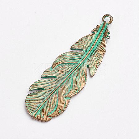 Tibetan Style Alloy Pendants PALLOY-F187-43ABG-1