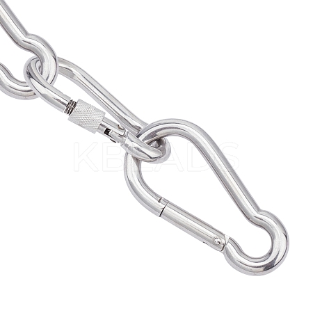 2Pcs 2 Style 304 Stainless Steel Rock Climbing Carabiners STAS-UN0020-68P-1