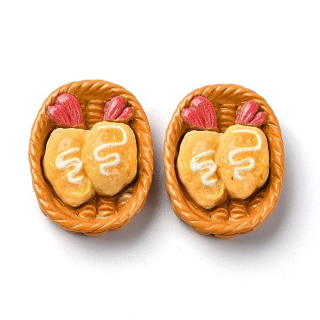 Fried Chip Doughnut Theme Opaque Resin Imitation Food Decoden Cabochons RESI-S392-02E-1