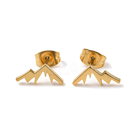 Golden 304 Stainless Steel Stud Earrings for Women LS-EJEW-E294-01G-01-1