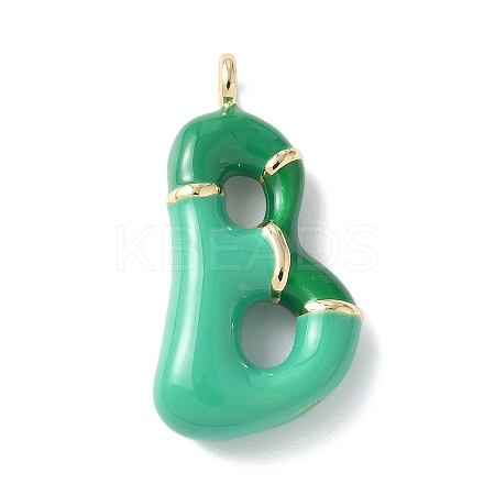 Brass Enamel Pendants X-KK-E093-03G-B-01-1