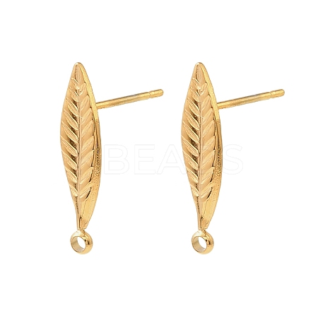 304 Stainless Steel Stud Earring Findings STAS-Z199-03G-02-1