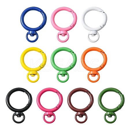 10Pcs Spray Painted Alloy Swivel Snap Hooks Clasps FIND-YW0001-60-1