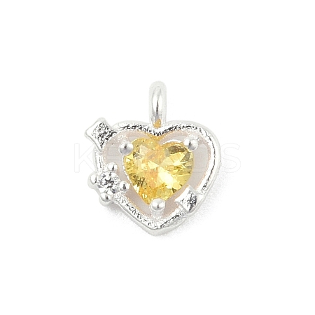 925 Sterling Silver Micro Pave Cubic Zirconia Pendants STER-Q002-02B-1