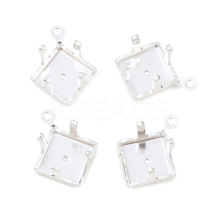 Rhombus Brass Sew on Prong Settings KK-C163-15B-S-1
