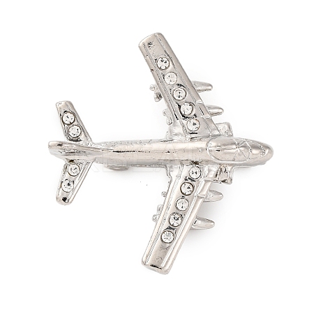 Zinc Alloy Crystal Rhinestone Brooch JEWB-U010-03P-02-1