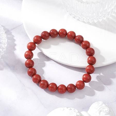 Natural Red Jasper Beads Bracelets BJEW-JB12200-01-1