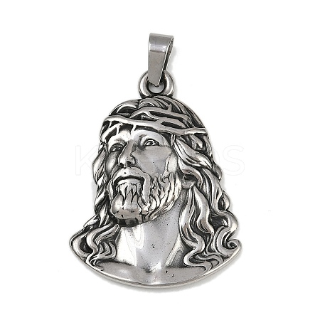 304 Stainless Steel Pendants STAS-C131-02A-AS-1