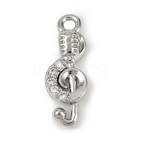 Brass Micro Pave Clear Cubic Zirconia Pendants LS-KK-L238-23P-1