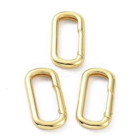 Brass Keychain Clasps X-KK-B046-01G-1